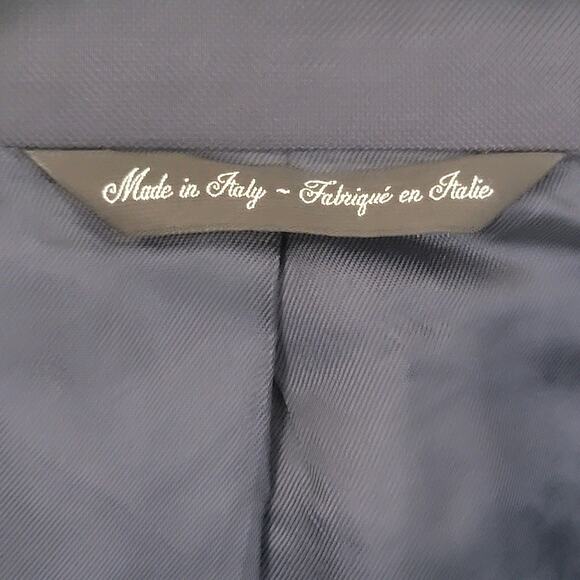 Saks Fifth Avenue Ermenegildo Zegna Navy Blue Blazer Suit Sz 44 100% Wool Italy - Picture 4 of 14